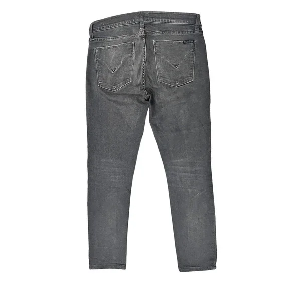 Hudson Krista Ankle Skinny Jeans Solid Gray Size 27 - Picture 5 of 12